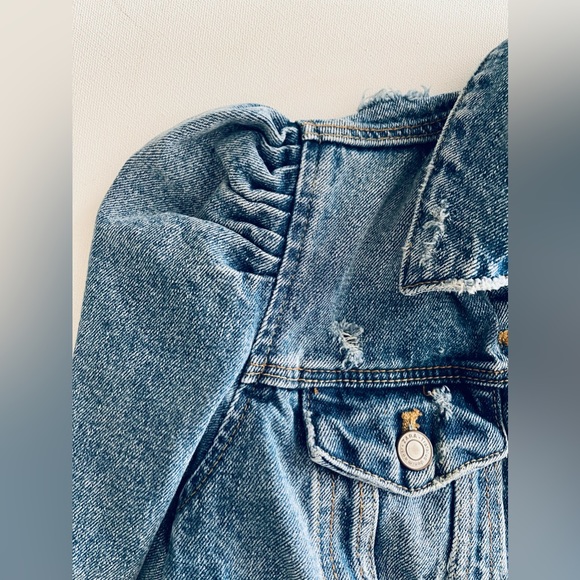Zara Jackets & Coats Zara Puff Sleeve Denim Jacket Poshmark